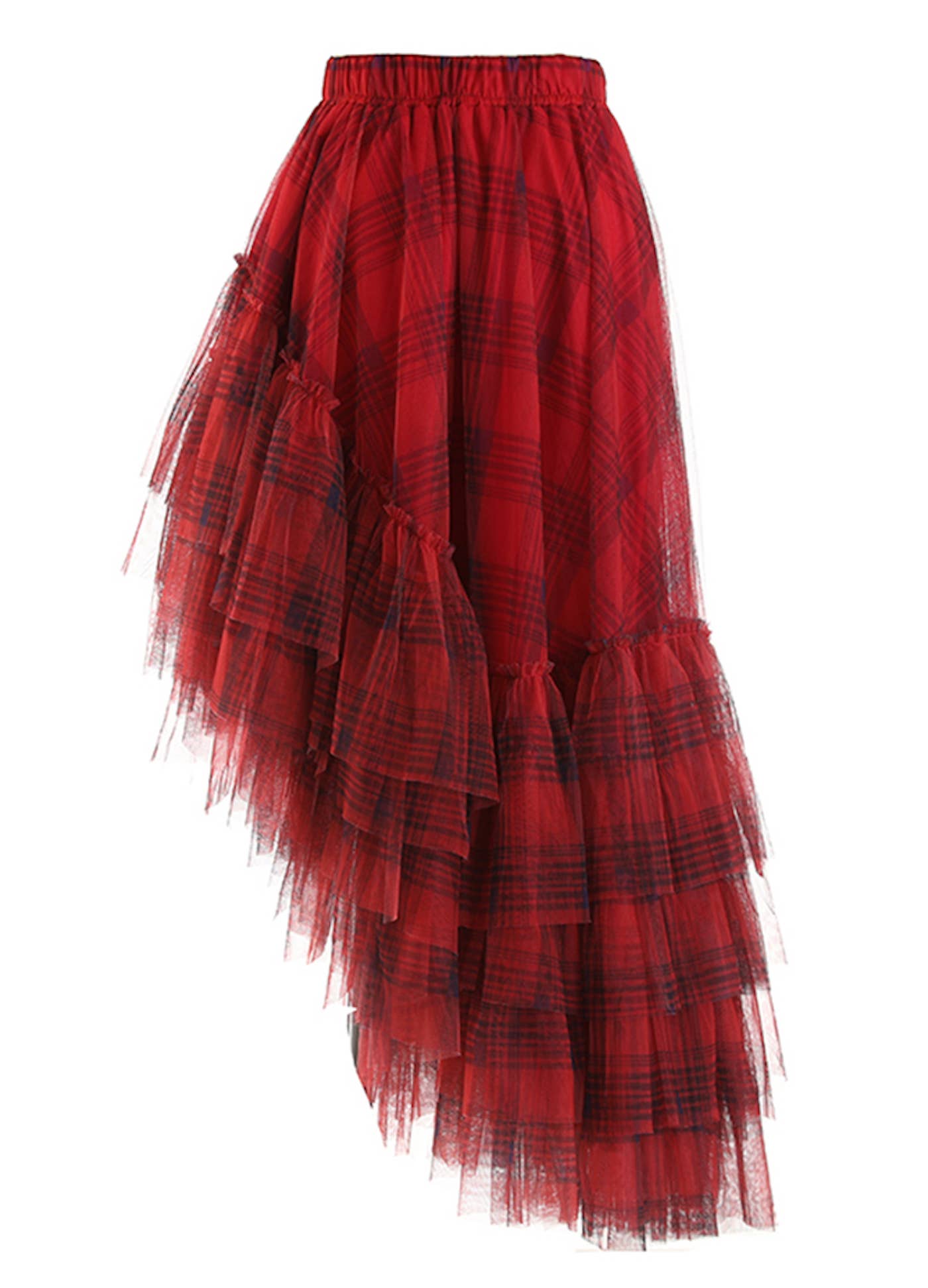 Plaid Tulle Skirt