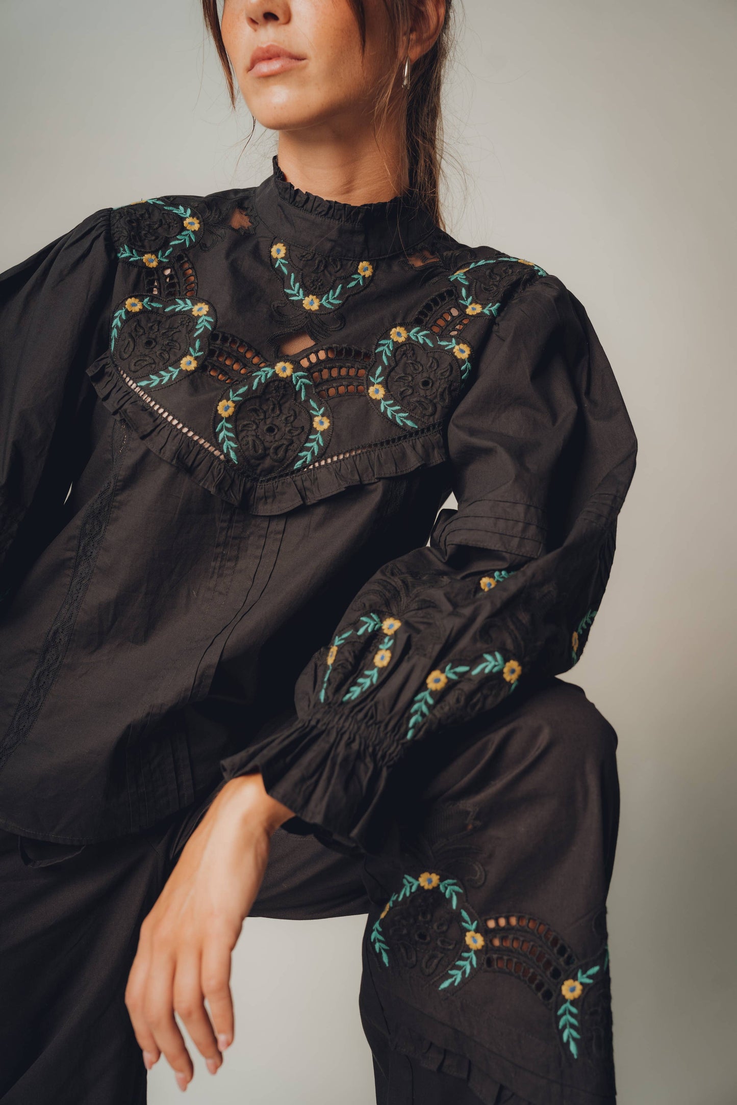 Embroidered Georgie Top