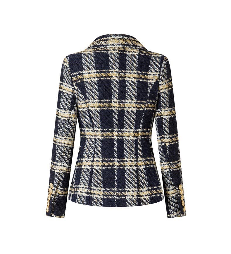 Plaid Tweed Blazer