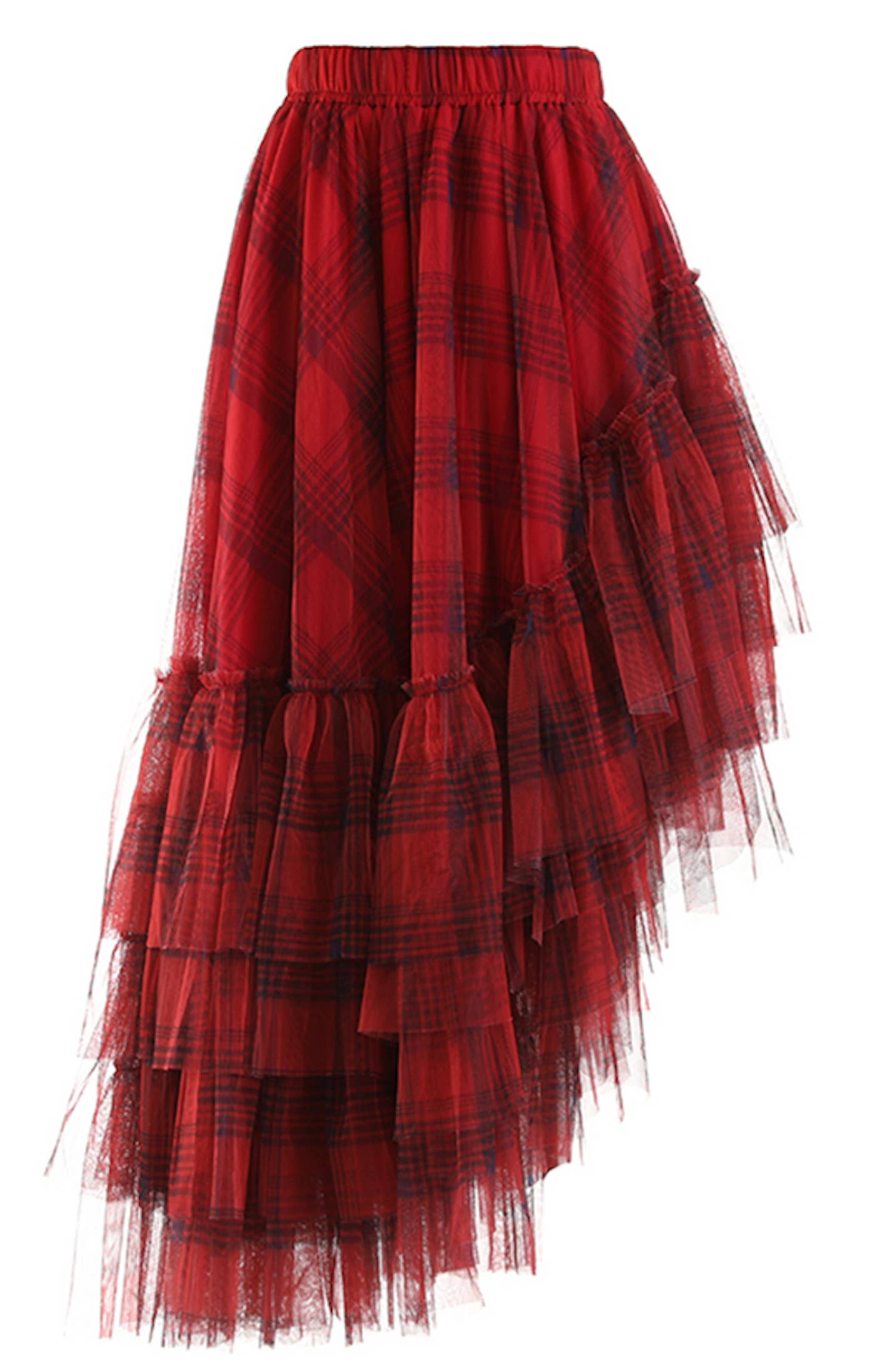 Plaid Tulle Skirt