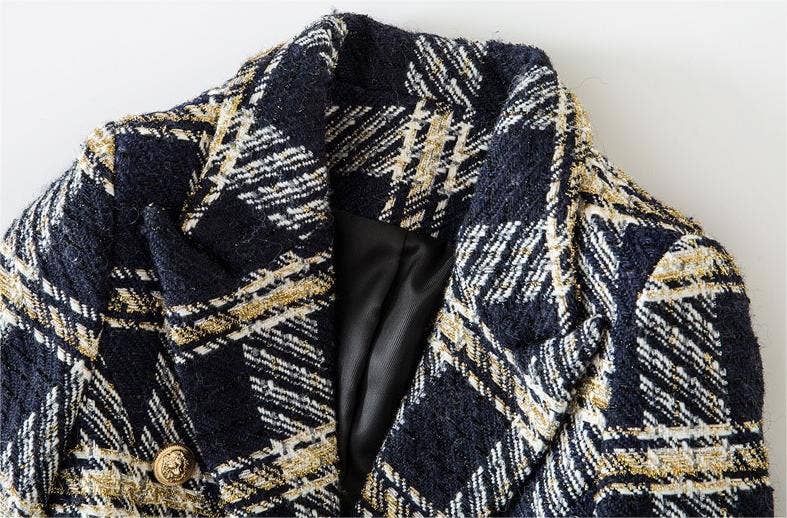 Plaid Tweed Blazer