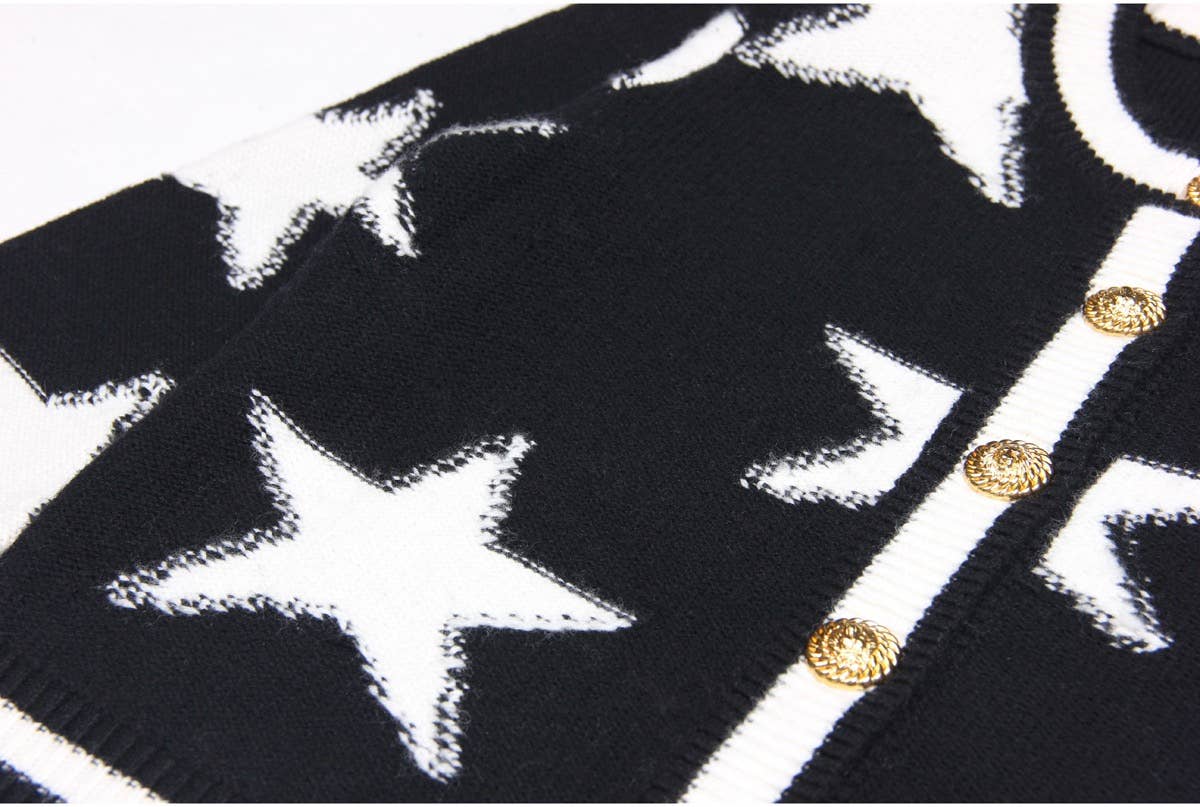 Star Knit Cardigan Jacket