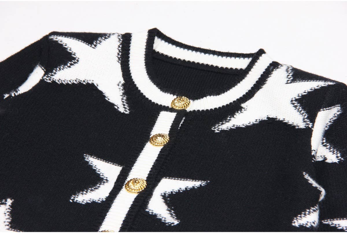 Star Knit Cardigan Jacket