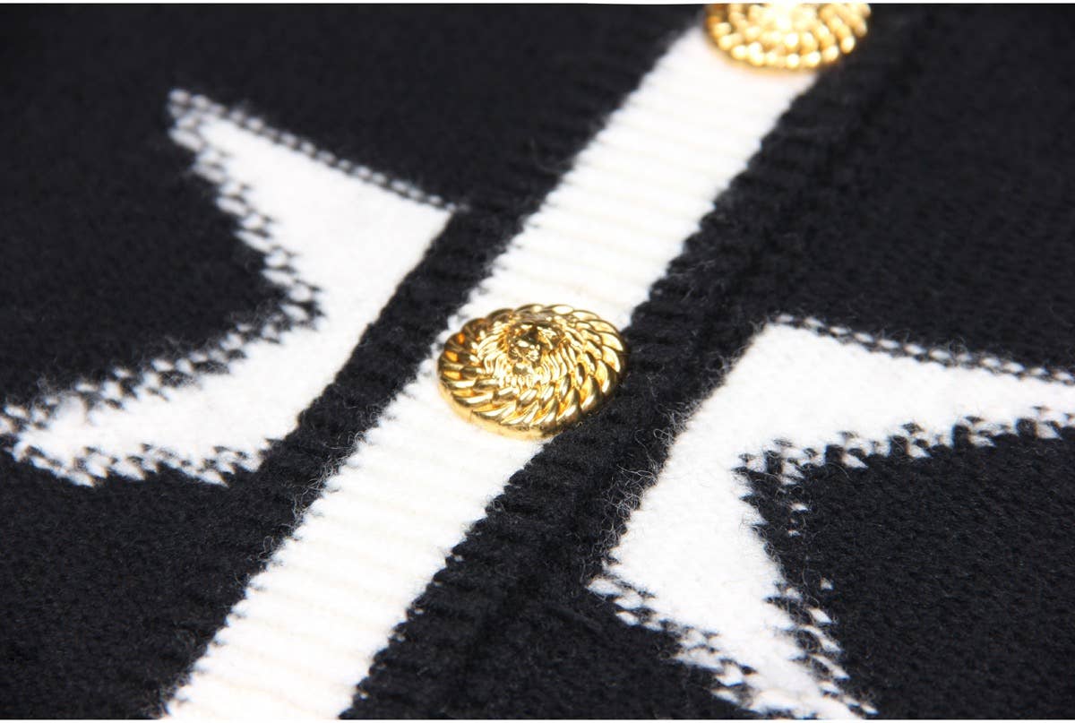 Star Knit Cardigan Jacket