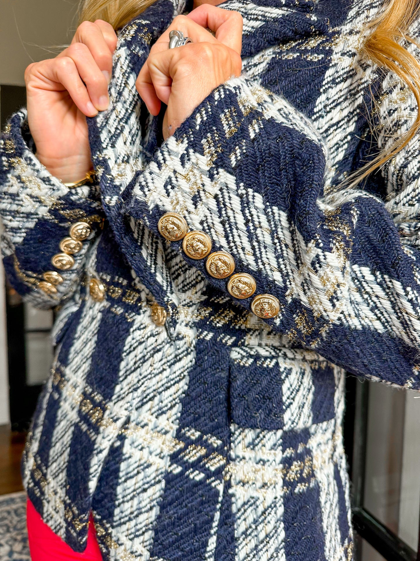 Plaid Tweed Blazer