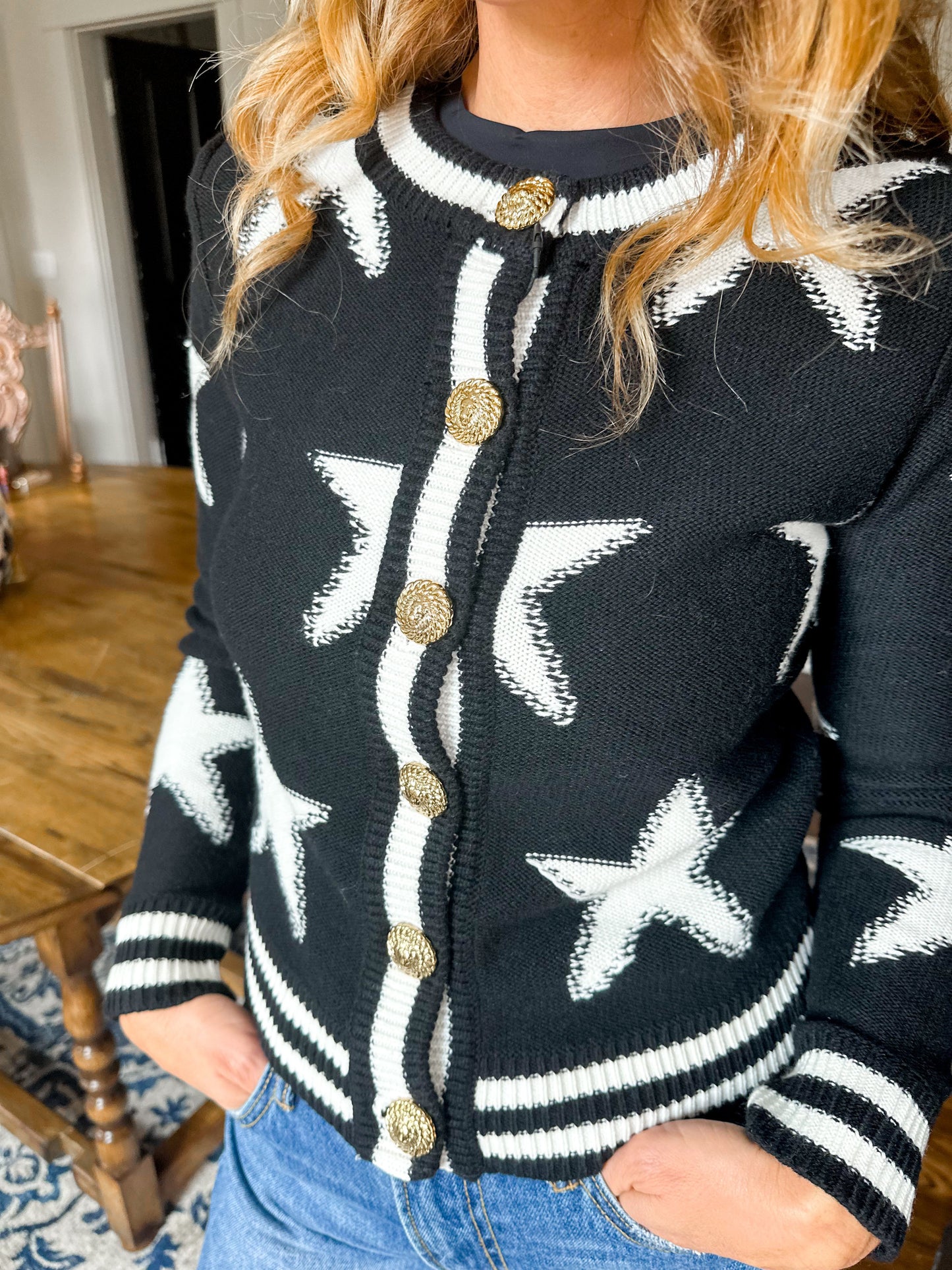 Star Knit Cardigan Jacket