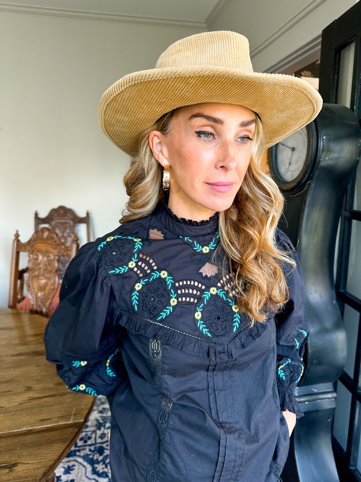 Embroidered Georgie Top