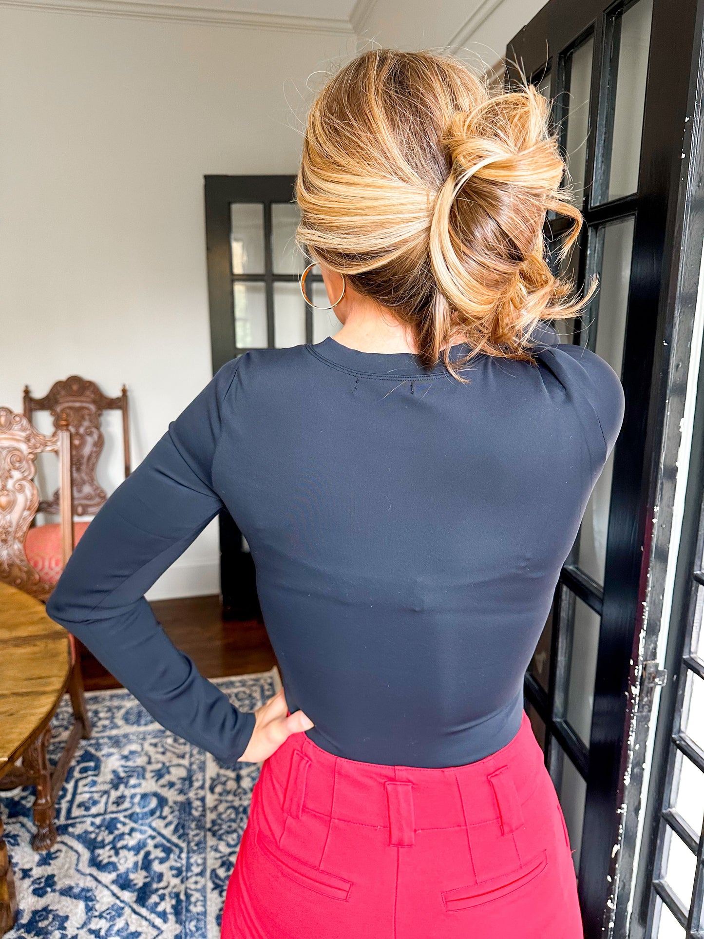Long Sleeve Black Bodysuit